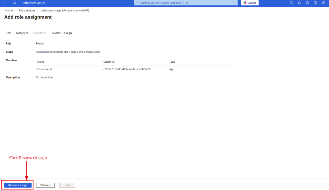 Tenant-level Reader role assignment note