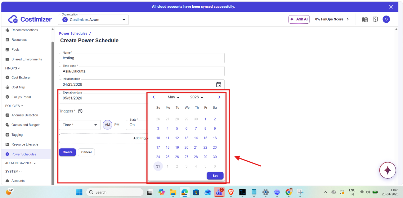 Validity period note and examples