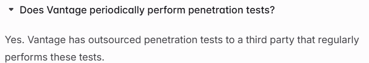 Penetration testing FAQ snippet