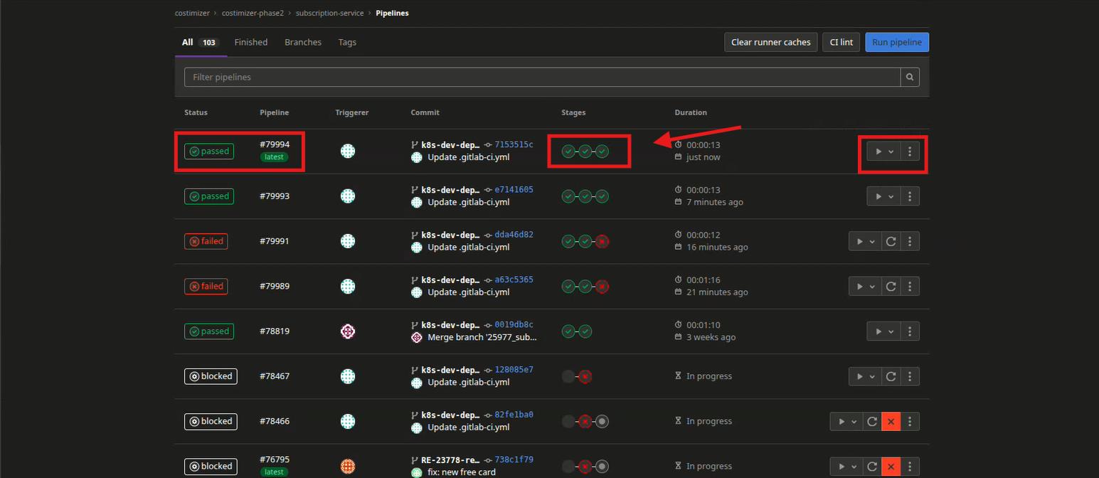 GitLab pipeline passed with all three stages